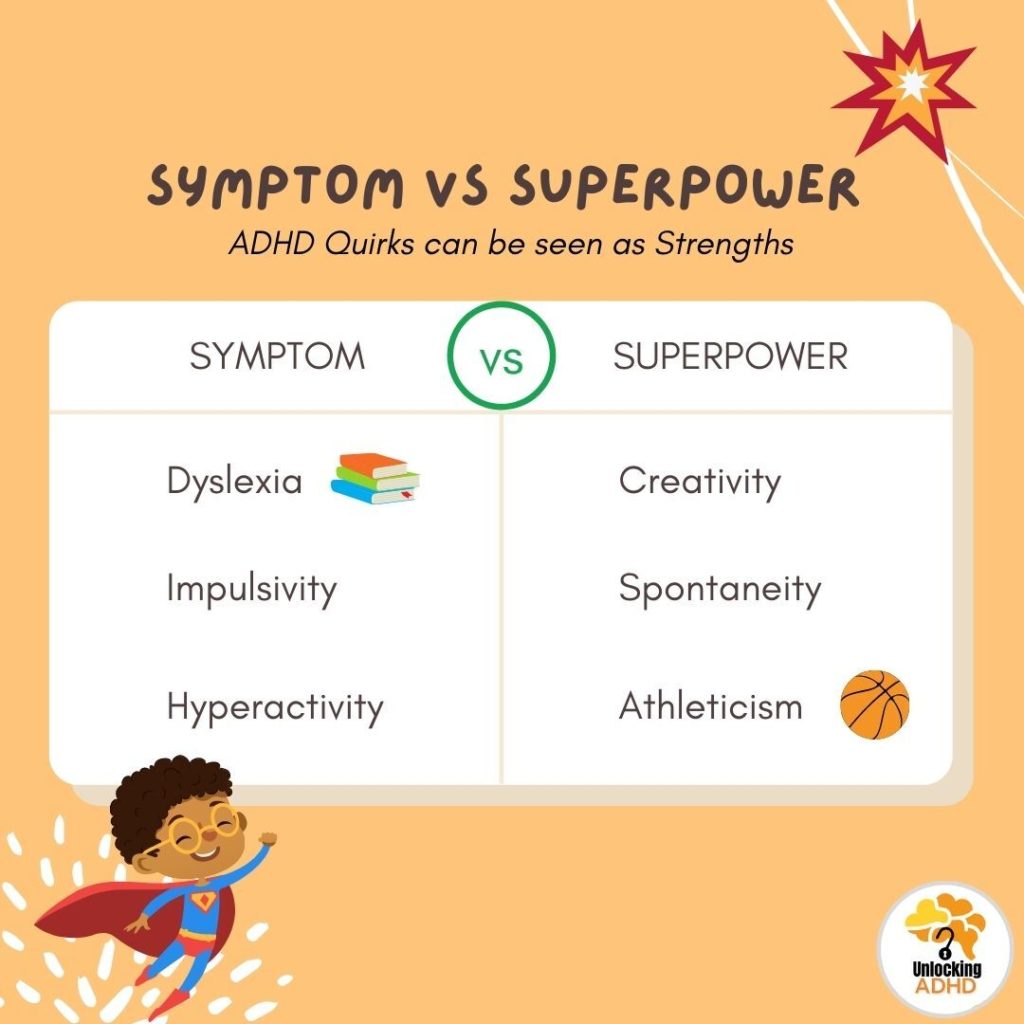 Symptom vs Superpower for Embracing ADHD